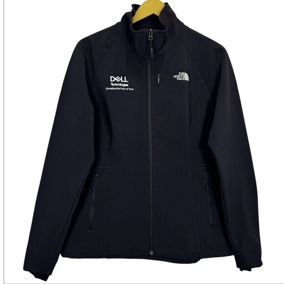 The North Face Womens Windwall Apex Barrier Soft Shell Jacket Size L Black DELL - Picture 1 of 13
